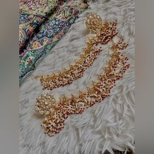 Golden Flower Earrings/Jhumka with Sahara